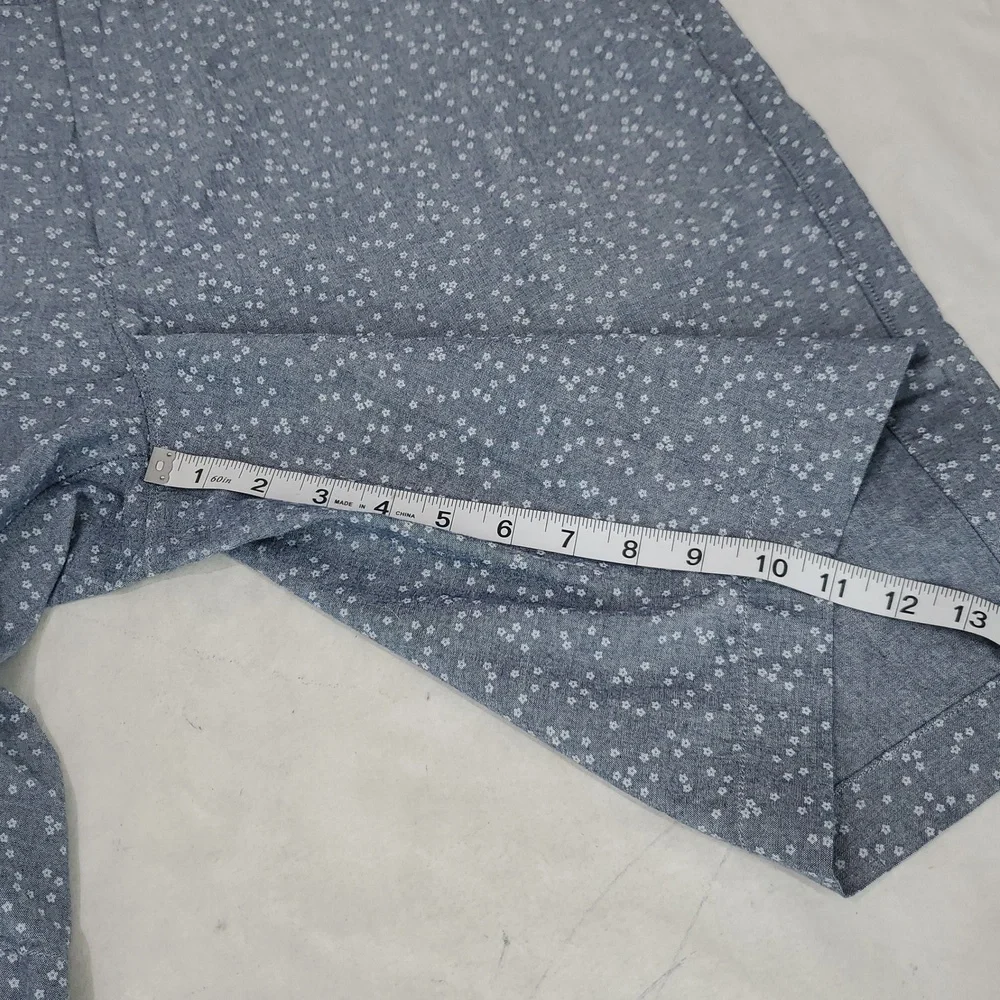 J. Crew Shorts Mens 38 Blue Floral Rivington Flat Front Casual Cotton Chino